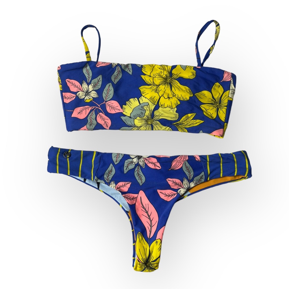 Maaji Lorelei Atrium Reversible Swim Bikini Top Chi Chi Sublime Bottom Women XS